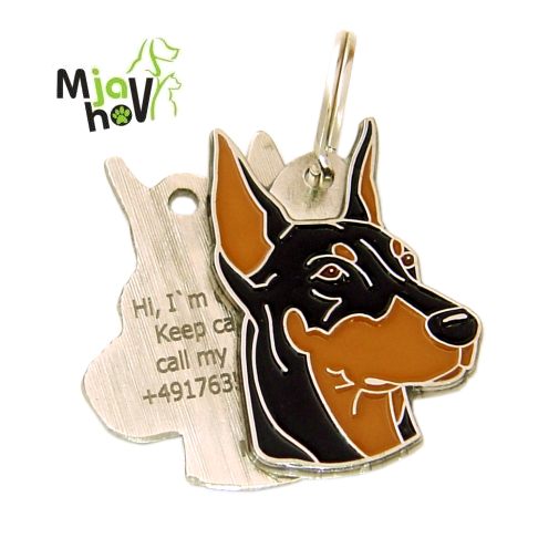 id-bricka-dobermann-graverade.jpg Namnbrickor för hundar MjavHov - Graverade ID-brickor webbshop